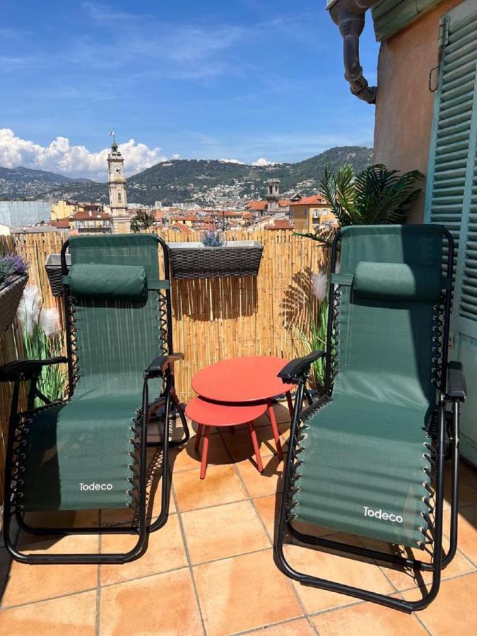 La Croix - F3, Terrasse Vue Panoramique, Vieux-Nice Old Town And Terrace エクステリア 写真