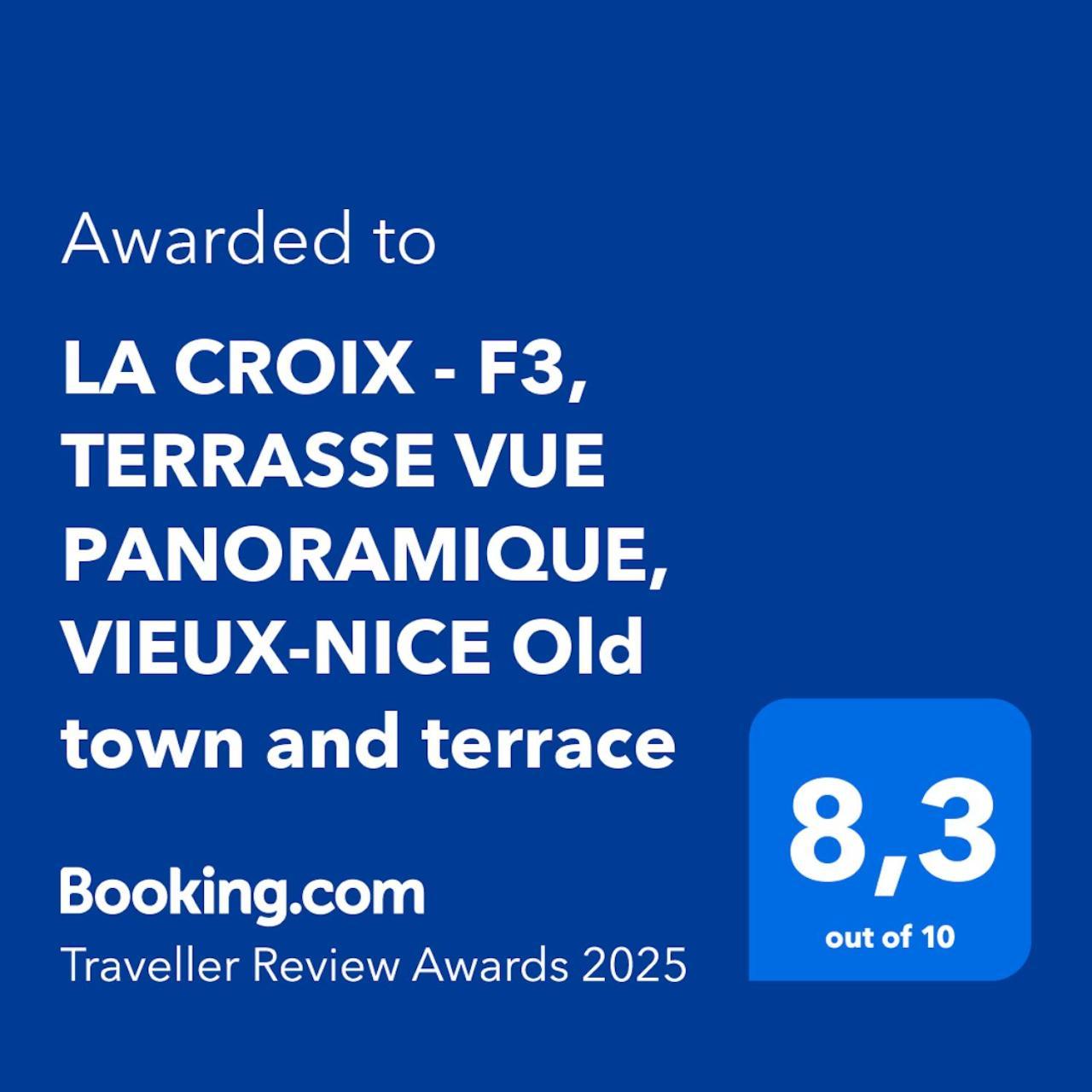 La Croix - F3, Terrasse Vue Panoramique, Vieux-Nice Old Town And Terrace エクステリア 写真