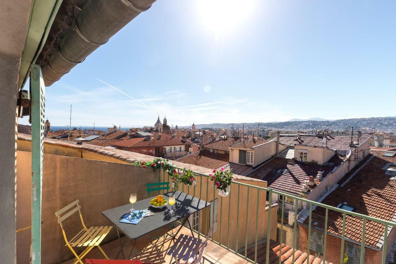 La Croix - F3, Terrasse Vue Panoramique, Vieux-Nice Old Town And Terrace エクステリア 写真