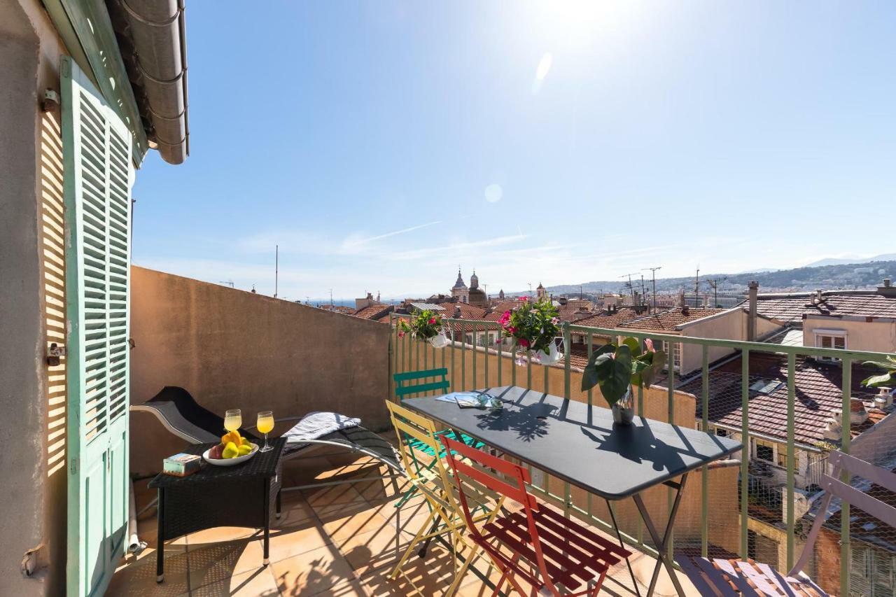 La Croix - F3, Terrasse Vue Panoramique, Vieux-Nice Old Town And Terrace エクステリア 写真