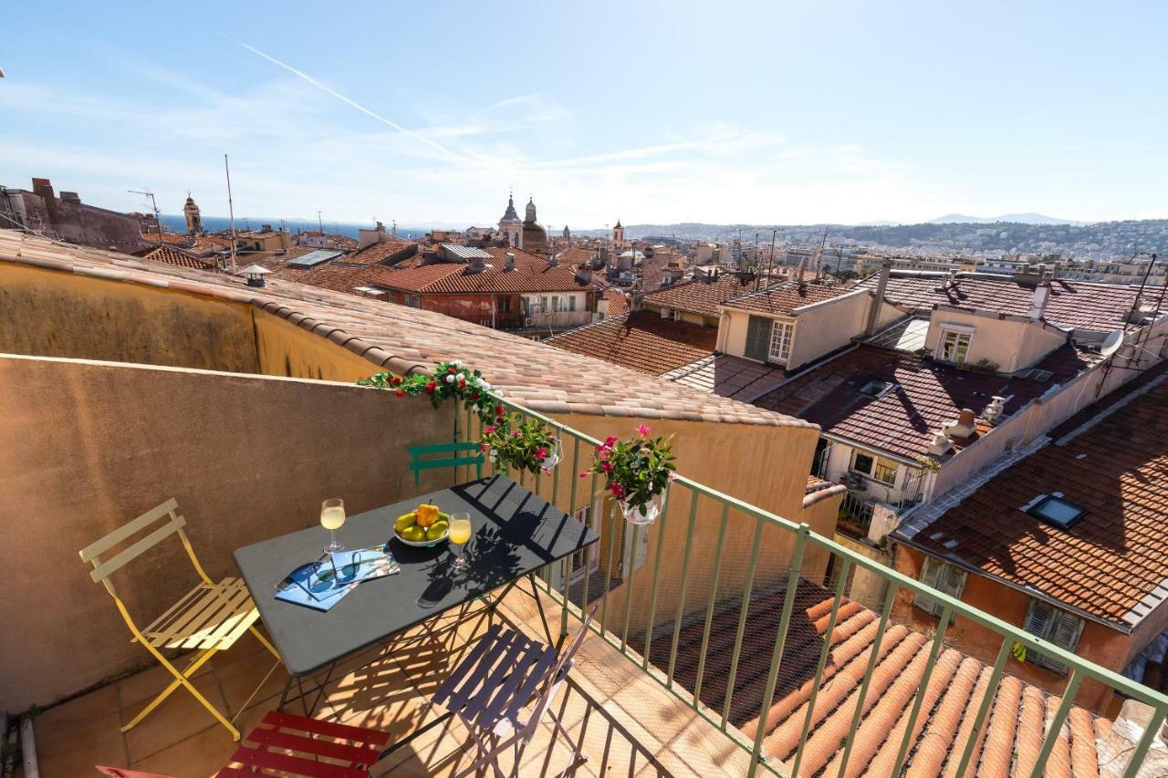 La Croix - F3, Terrasse Vue Panoramique, Vieux-Nice Old Town And Terrace エクステリア 写真