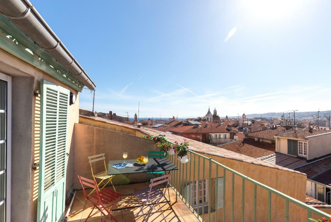 La Croix - F3, Terrasse Vue Panoramique, Vieux-Nice Old Town And Terrace エクステリア 写真